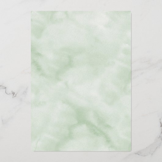 Elegant Gold Foil Eucalyptus Monogram Weddenschap Folie Uitnodiging (Achterkant)