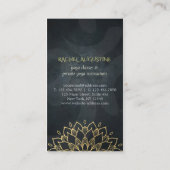 Elegant Gold Foil Floral Yoga Meditation Om Symbol Visitekaartje (Achterkant)