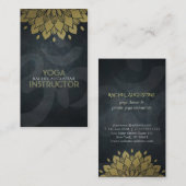 Elegant Gold Foil Floral Yoga Meditation Om Symbol Visitekaartje (Voorkant / Achterkant)