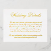 Elegant Gold Foil Formal Weddenschap Enclosure Car Folie Uitnodiging Briefkaart (Voorkant)