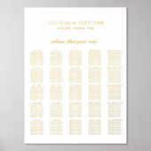 Elegant Gold Foil Formal Wedding Seding Chart Folie Afdrukken (Voorkant)
