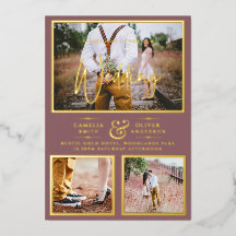 Elegant GOLD FOIL Foto Collage Dusty Roos Weddensc