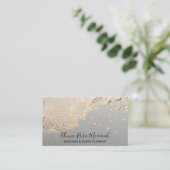 *~* Elegant Gold Foil Glitter Beauty Wedding  Visitekaartje (Staand voorkant)