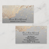 *~* Elegant Gold Foil Glitter Beauty Wedding  Visitekaartje (Voorkant / Achterkant)