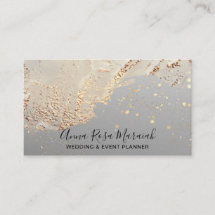 *~* Elegant Gold Foil Glitter Beauty Wedding  Visitekaartje