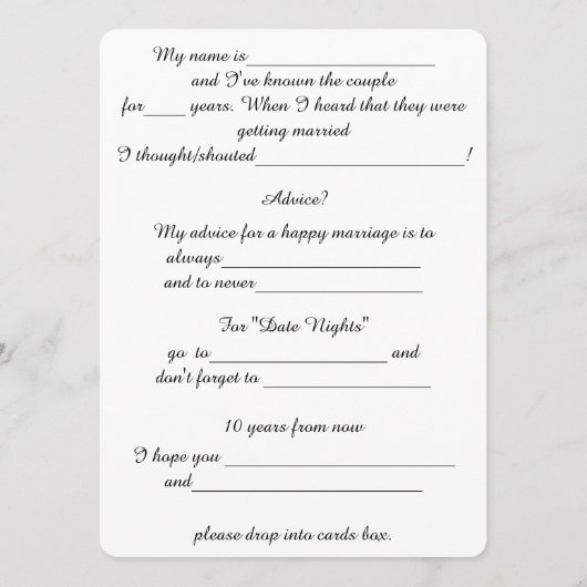 Elegant, Gold Foil, Glitter, huwelijksadvies Advieskaart (Achterkant)