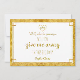 Elegant Gold Foil Heart, geef me weg