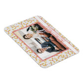 Elegant Gold Foil Holly Merry gevechtskerstmis Magneet (Rechterzijde)