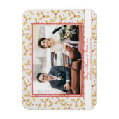 Elegant Gold Foil Holly Merry gevechtskerstmis Magneet (Verticaal)