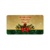 Elegant Gold Foil: Kerstmis Etiket (Voorkant)