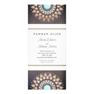 Elegant Gold Foil  Leaf Mandala Wood KIJK Reclamekaart