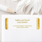 Elegant Gold Foil Lijst Wedding Retour Adres Etiket (Insitu)