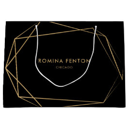 Elegant Gold Foil Lijsten Moderne Professional Groot Cadeauzakje