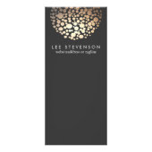 Elegant Gold Foil look cirkels Stijlvol zwart Reclamekaart (Voorkant)