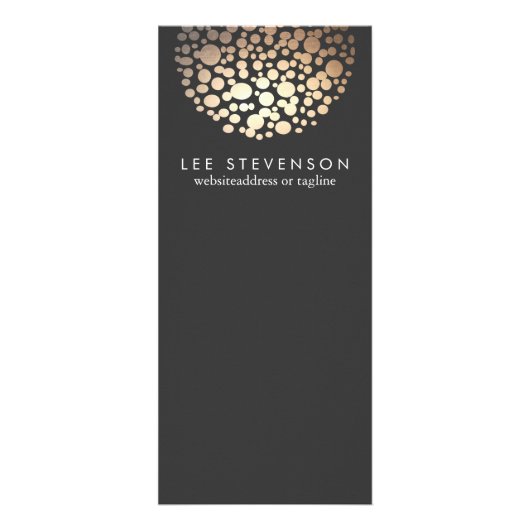 Elegant Gold Foil look cirkels Stijlvol zwart Reclamekaart (Voorkant)