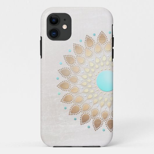Elegant Gold Foil look Lotus Flower Case-Mate iPhone Case (Achterkant)