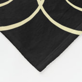 Elegant Gold Foil look Scrollwork Script op zwart Fleece Deken (Hoek)
