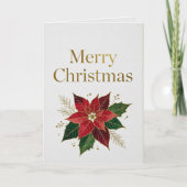 Elegant Gold Foil Merry Christmas Card Kaart (Voorkant)