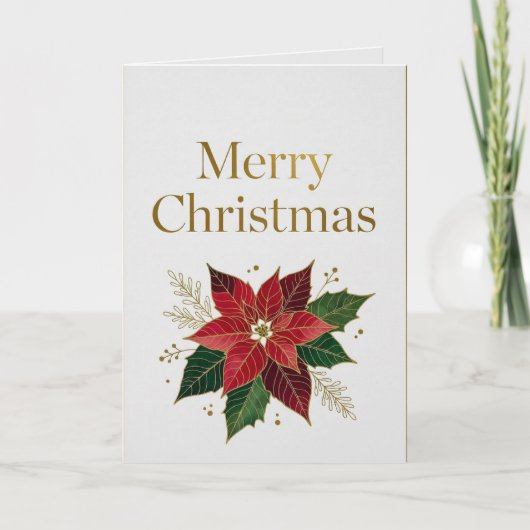 Elegant Gold Foil Merry Christmas Card Kaart (Voorkant)
