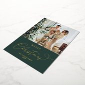 Elegant Gold Foil Merry Christmas Folie Feestdagenkaart (Gedraaid)