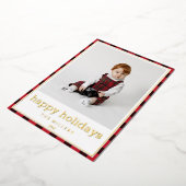 Elegant Gold Foil Merry kerstfeestdag Kaart (Gedraaid)