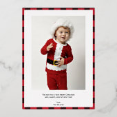 Elegant Gold Foil Merry kerstfeestdag Kaart (Achterkant)