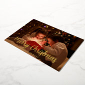 Elegant Gold Foil Merry kerstfeestdag Kaart (Gedraaid)