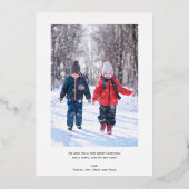 Elegant Gold Foil Merry kerstfeestdag Kaart (Achterkant)