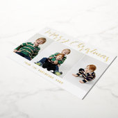 Elegant Gold Foil Merry kerstfeestdag Kaart (Gedraaid)