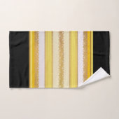 Elegant Gold Foil met geel en wit Stripe Bat Bad Handdoek (Handdoek)
