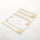 Elegant Gold Foil Modern Lines Save the Date Kaart (Gedraaid)