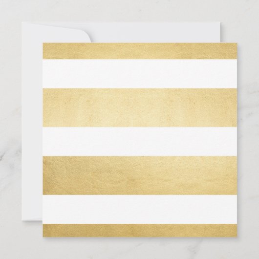 Elegant Gold Foil Modern Stripe Save the Date (Achterkant)