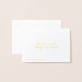 Elegant Gold Foil Monogram Note Kaart (Met envelop)