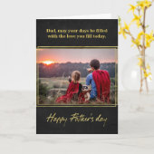 Elegant Gold Foil op Chalk Vaderdag Kaart (Gele Bloem)