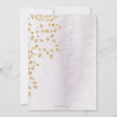 Elegant Gold Foil Paars Butterfly Baby shower Kaart (Achterkant)
