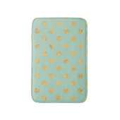 Elegant Gold Foil Polka Dot Pattern - Blauwgroen G Badmat (Voorkant Verticaal)