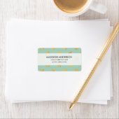 Elegant Gold Foil Polka Dot Pattern - Blauwgroen G Etiket (Insitu)
