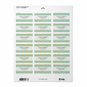 Elegant Gold Foil Polka Dot Pattern - Blauwgroen G Etiket (Full Sheet)