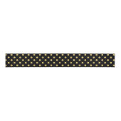 Elegant Gold Foil Polka Dot Pattern - Gold & Black Grosgrain Lint (Voorkant)