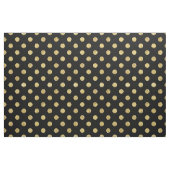 Elegant Gold Foil Polka Dot Pattern - Gold & Black Stof (Fat Quarter)