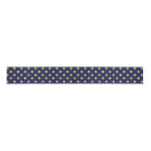 Elegant Gold Foil Polka Dot Pattern - Gold & Blue Grosgrain Lint (Voorkant)