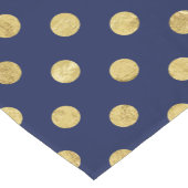Elegant Gold Foil Polka Dot Pattern - Gold & Blue Korte Tafelloper (Hoek)