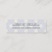 Elegant Gold Foil Polka Dot Pattern - Gold & Blue Mini Visitekaartje (Achterkant)