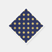 Elegant Gold Foil Polka Dot Pattern - Gold & Blue Servetten (Hoek)