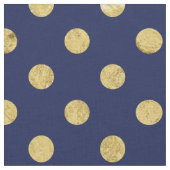Elegant Gold Foil Polka Dot Pattern - Gold & Blue Stof (Close Up)