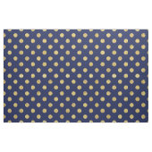 Elegant Gold Foil Polka Dot Pattern - Gold & Blue Stof (Fat Quarter)