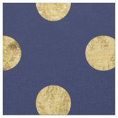 Elegant Gold Foil Polka Dot Pattern - Gold & Blue Stof (Close Up)