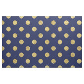 Elegant Gold Foil Polka Dot Pattern - Gold & Blue Stof (Fat Quarter)