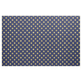 Elegant Gold Foil Polka Dot Pattern - Gold & Blue Stof (Yard (91,4 cm))