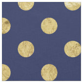 Elegant Gold Foil Polka Dot Pattern - Gold & Blue Stof (Close Up)